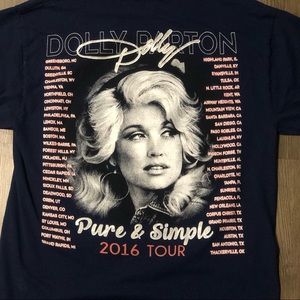 Dolly Parton Simple & Pure world tour t shirt SZ M